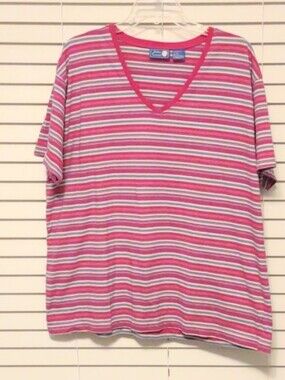 Southern Expressions multicolor short sleeve blouse 3X